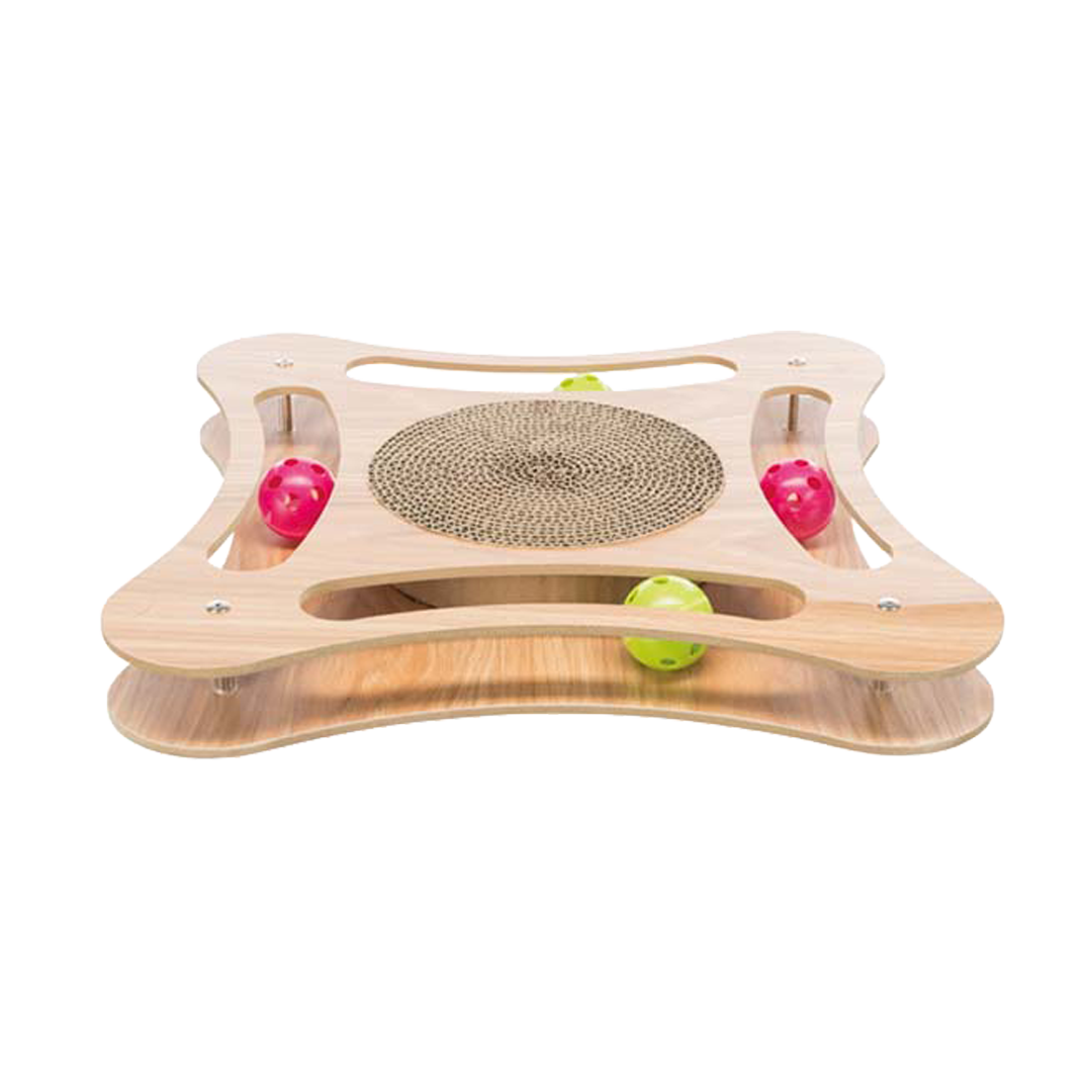 Aktivitätsspielzeug mit austauschbarem Kartonklotz Holz – 35 x 4 x 35 cm
