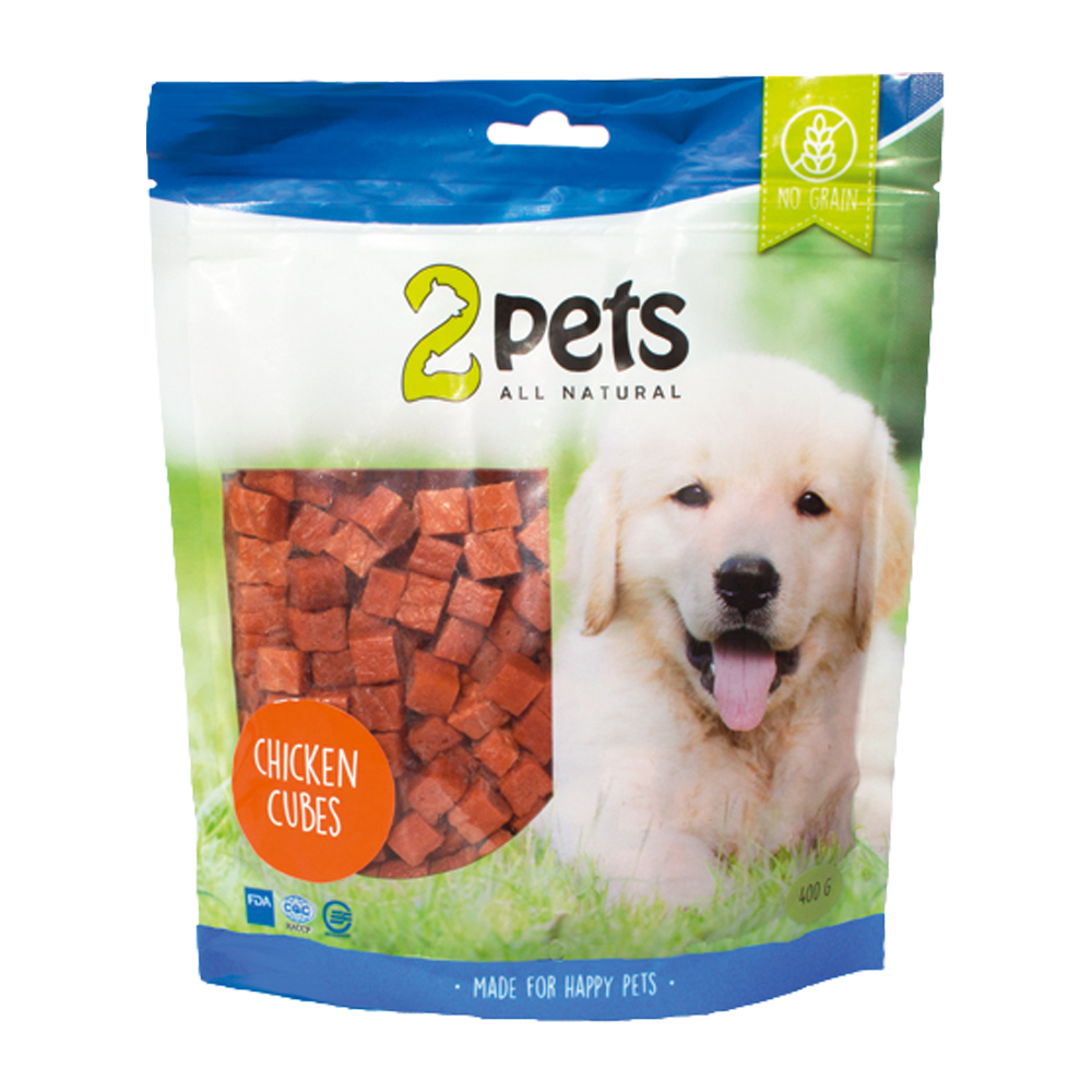 2PETS Dogsnack Hühnerwürfel – 400 G