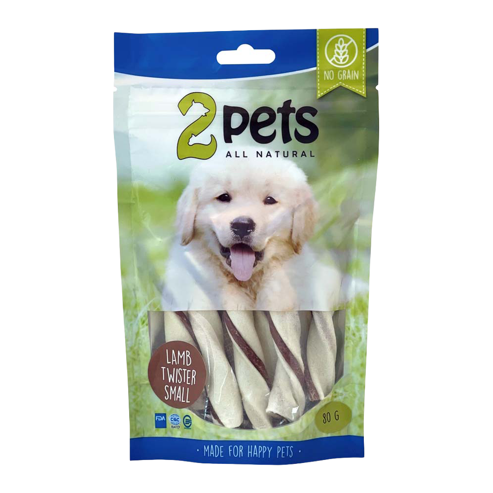 2PETS Tuggtwister M Lamm Small – 80 g