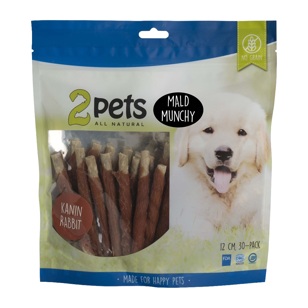 2PETS Tuggpinne Mald Kanin – 12 CM – 30ER-PACK