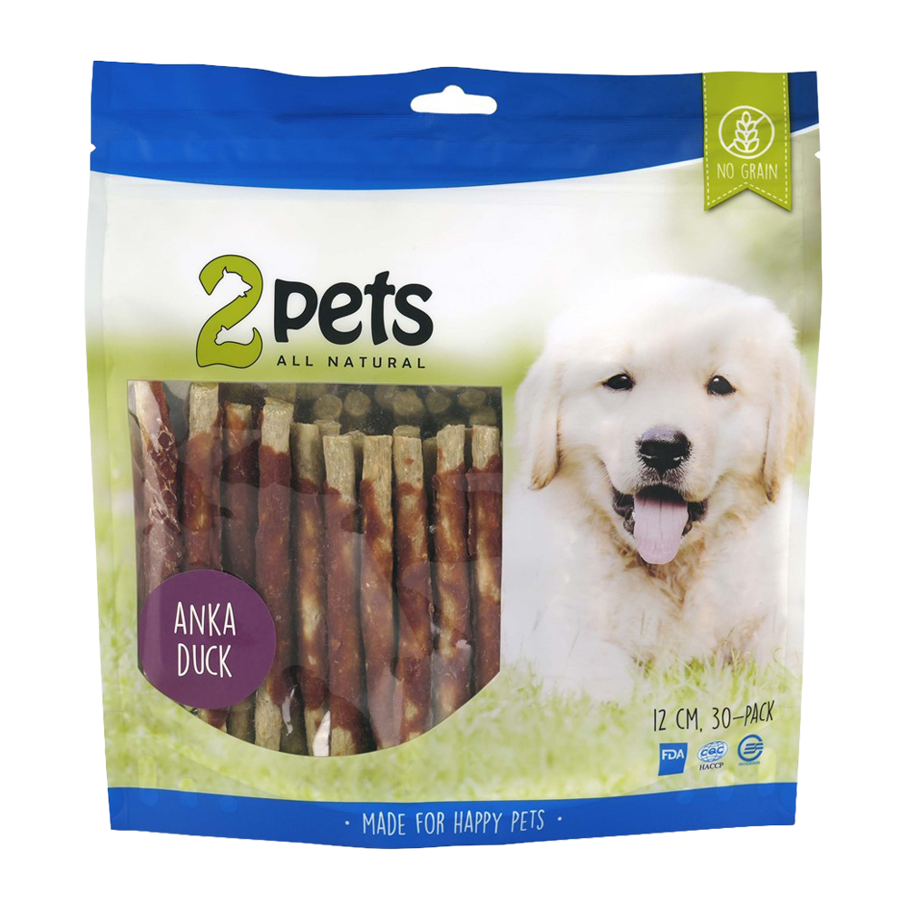 2PETS Tuggpinne Mald Anka – 12 CM – 30ER-PACK