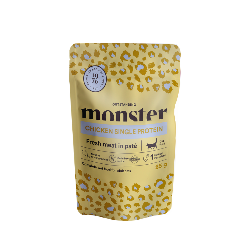 Monster Cat Pouches Adult Huhn 85 g (8er-Pack)