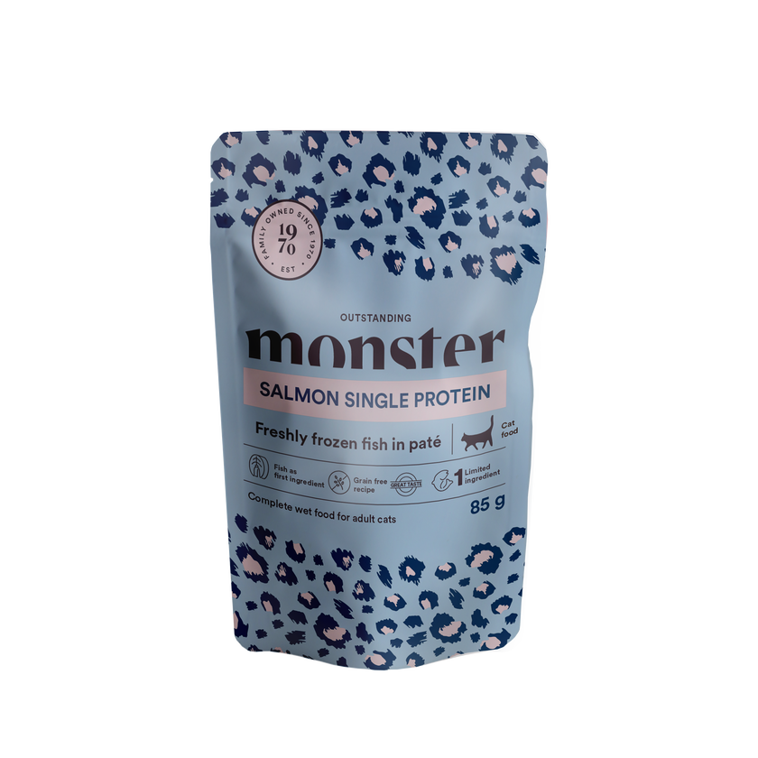 Monster Cat Pouches Adult Lachs 85 g (8er-Pack)