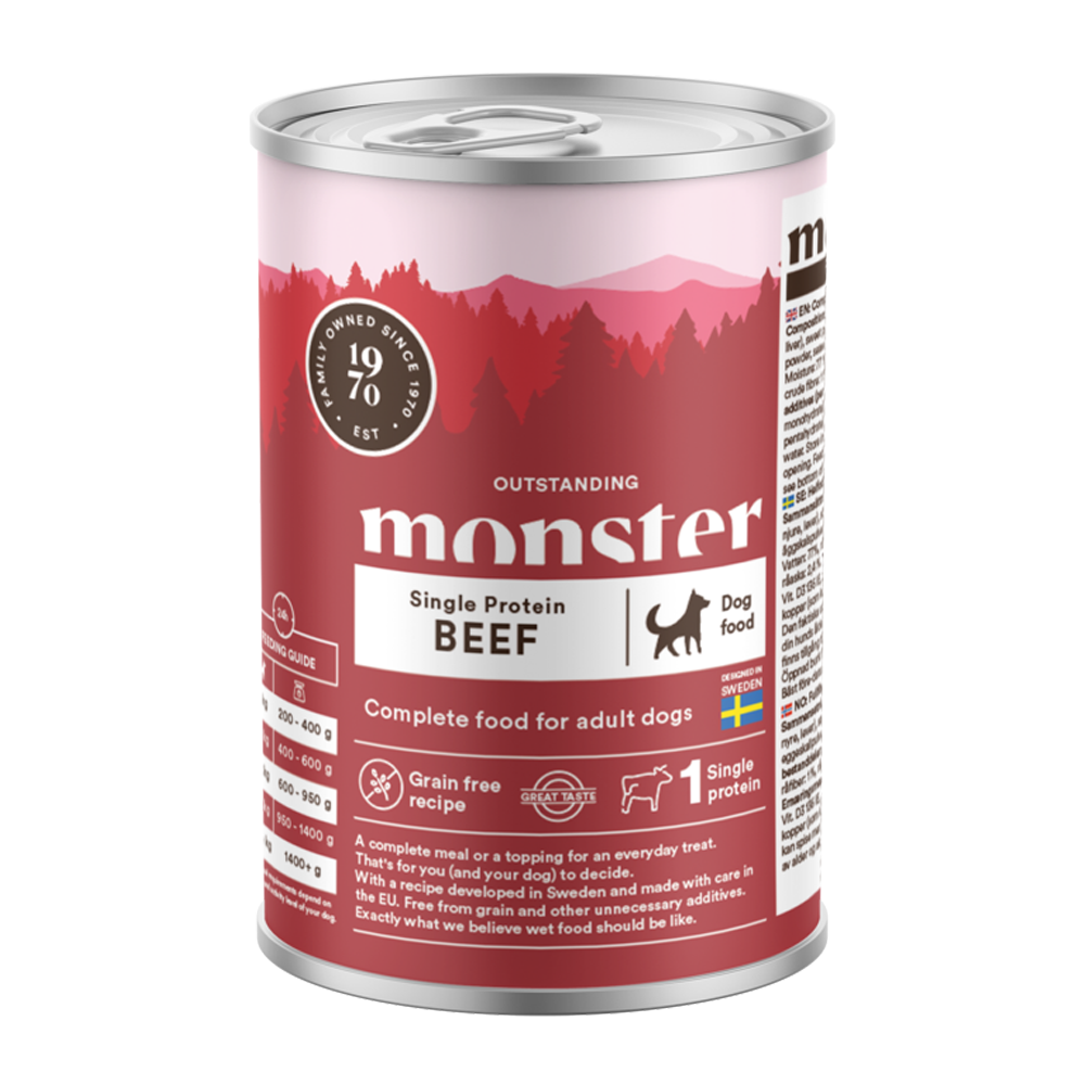 Monster Dog Adult Single Beef Burk – 400 g