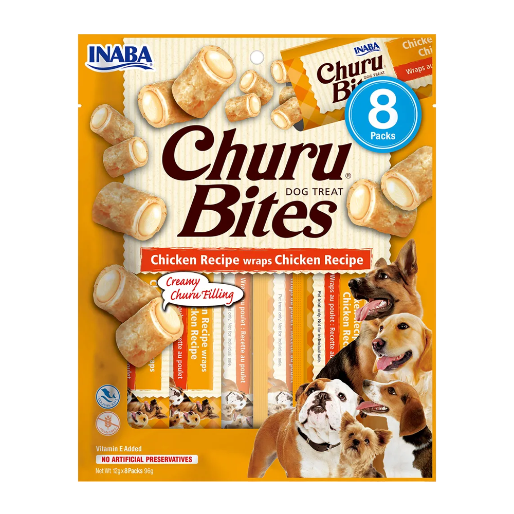 Churu Dog Bites Hühner-Wraps – 8 Stück