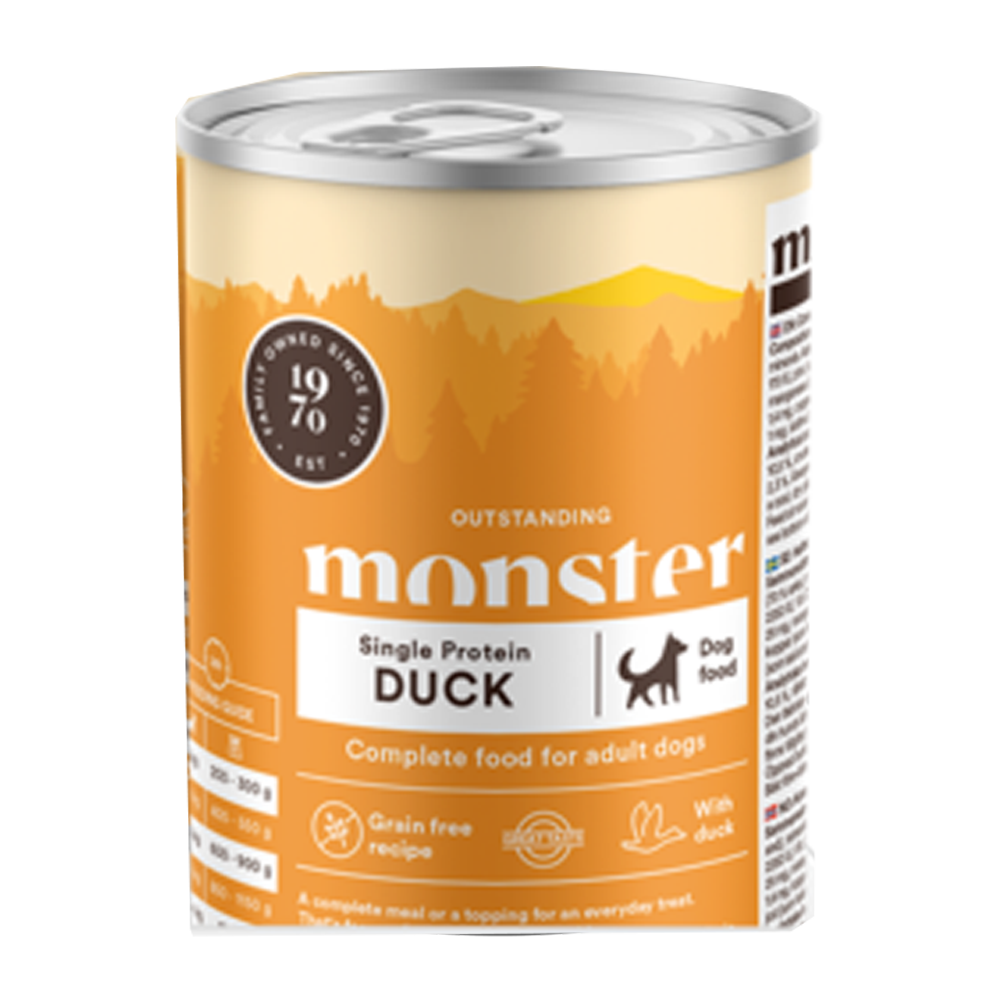 Monster Dog Adult Single Duck Burk – 400 g