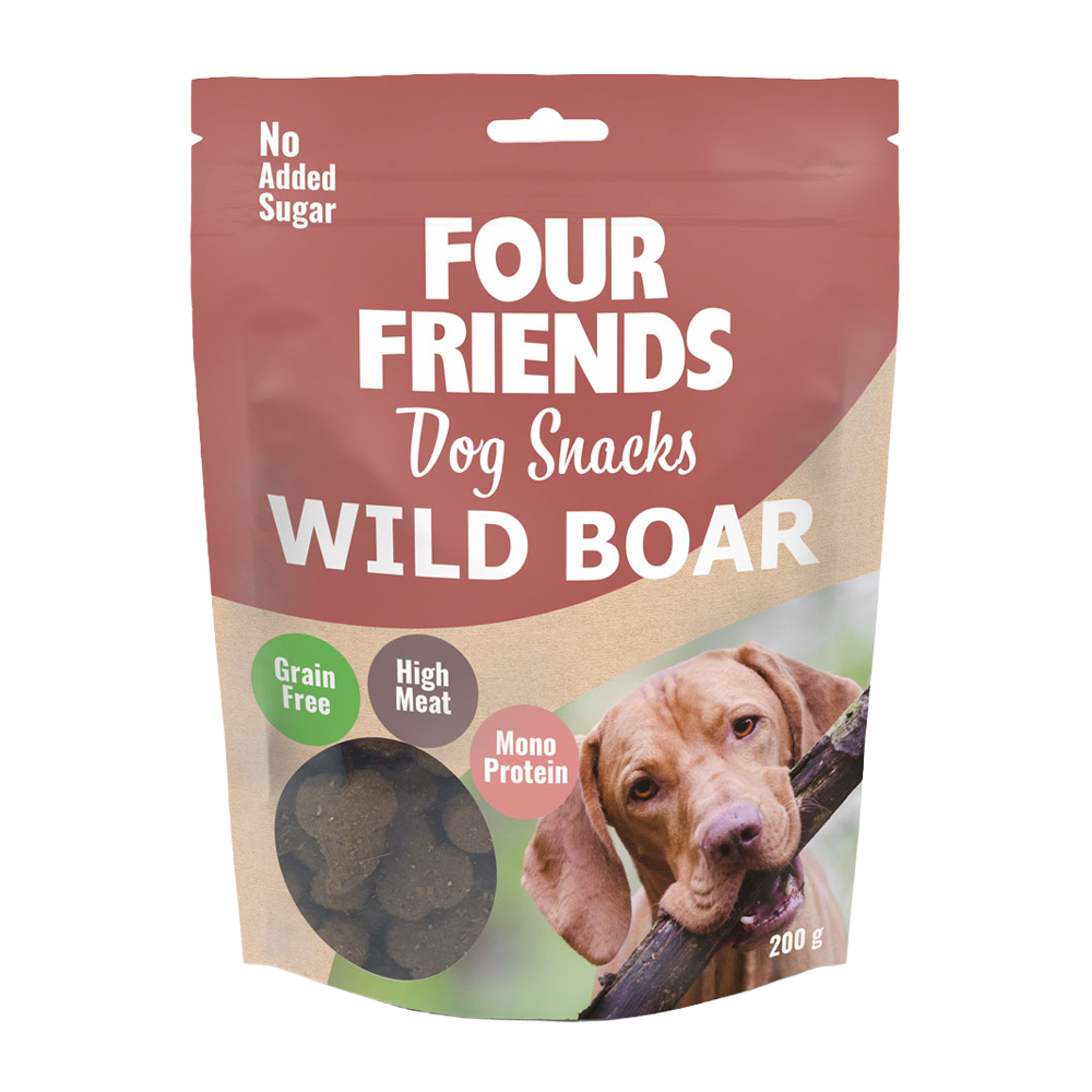 FourFriends Hundesnacks Wildschwein – 200 g