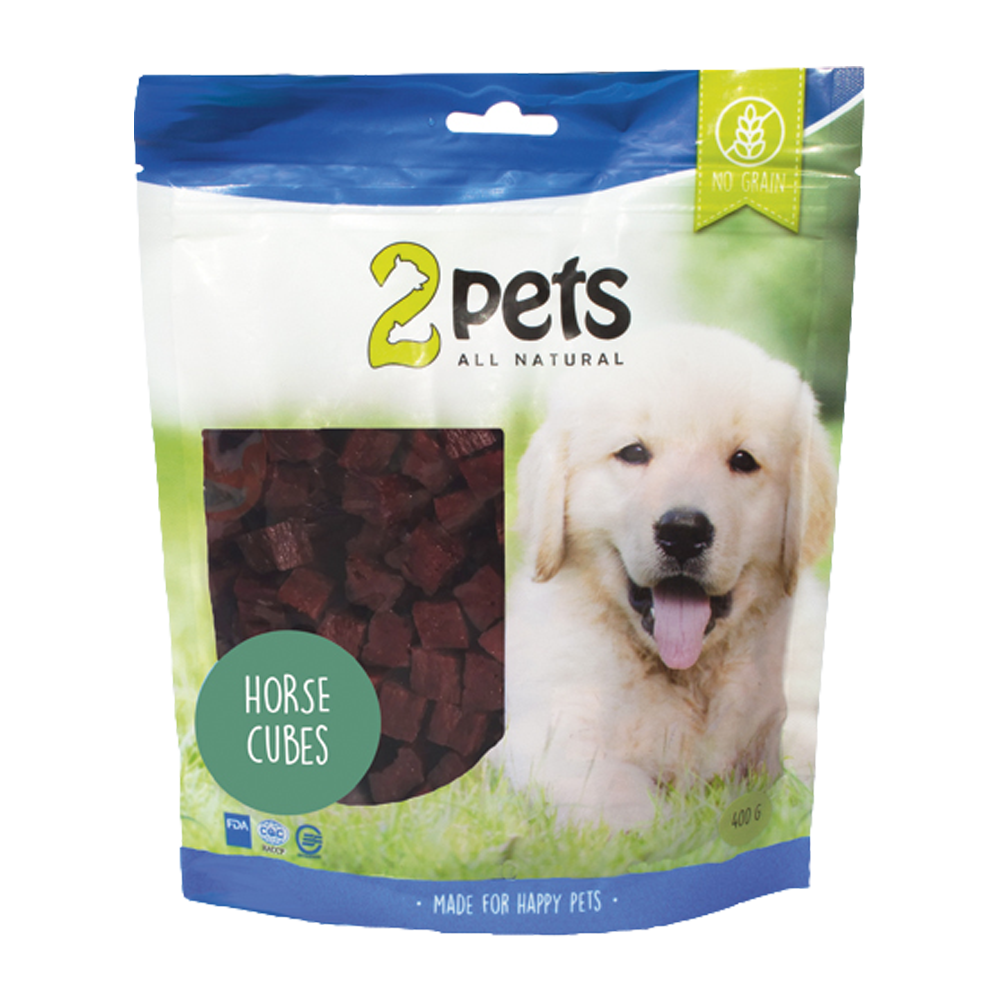 2PETS Dogsnack Horse Cubes – 400 G