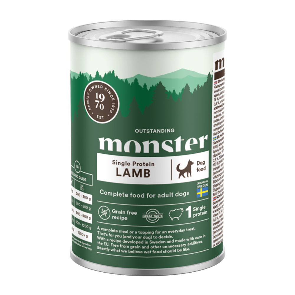 Monster Dog Adult Single Lamb Burk – 400 g