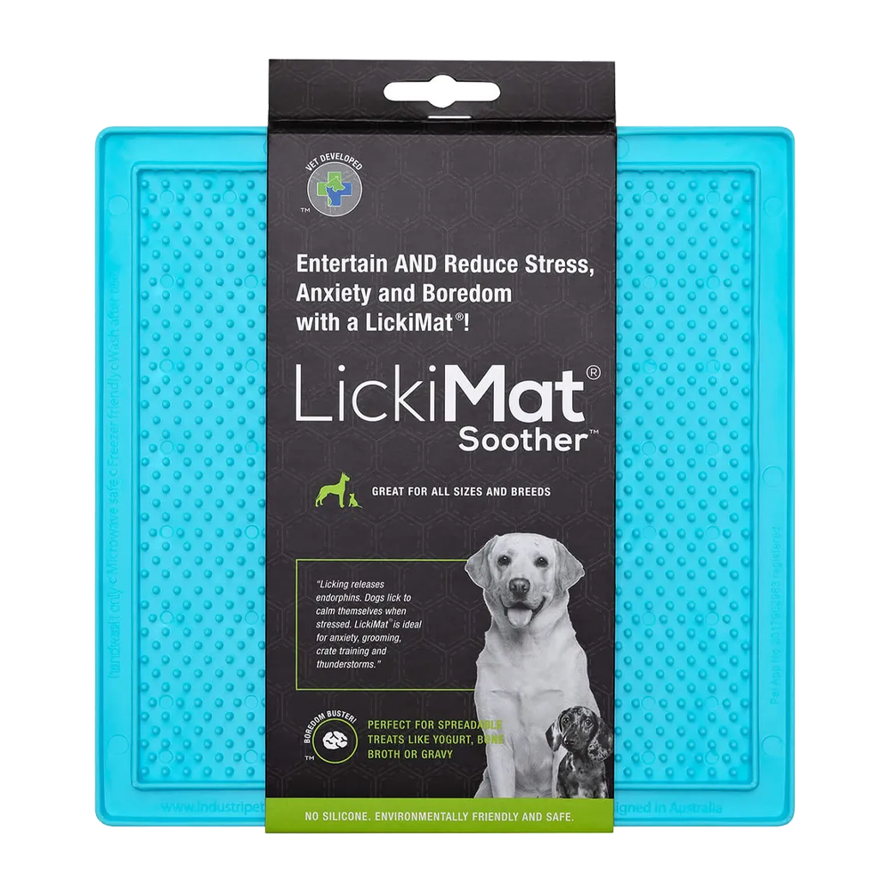 Hundeschüssel Lickimat Soother Hellblau – 20 x 20 cm