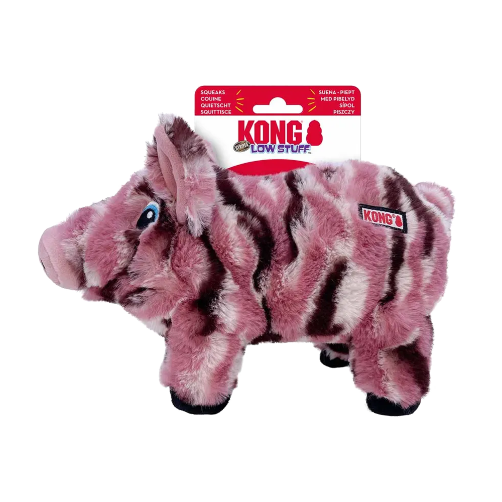 Kong Low Stuff Stripes Schwein – 16,5 x 26,5 x 7,5 cm