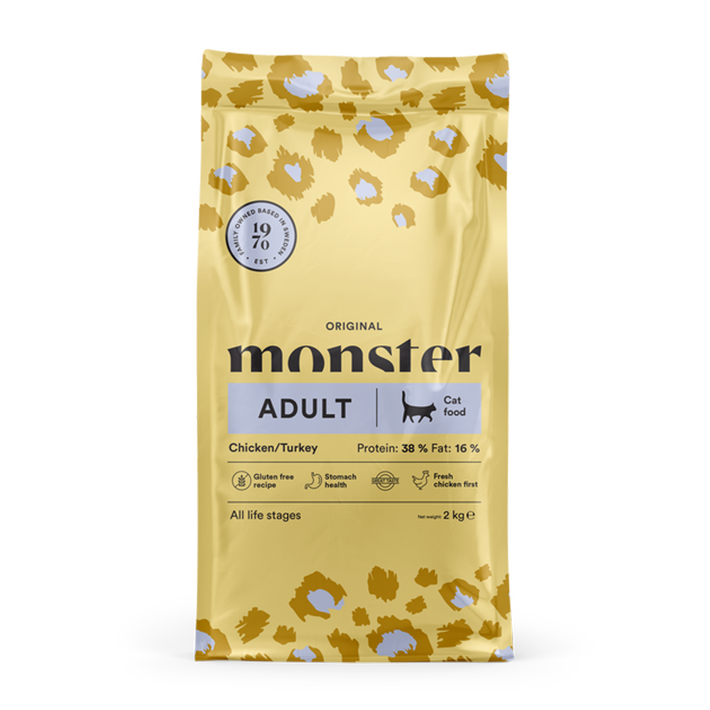 Monster Cat Orig. Adult Chick/Turkey – 2 kg