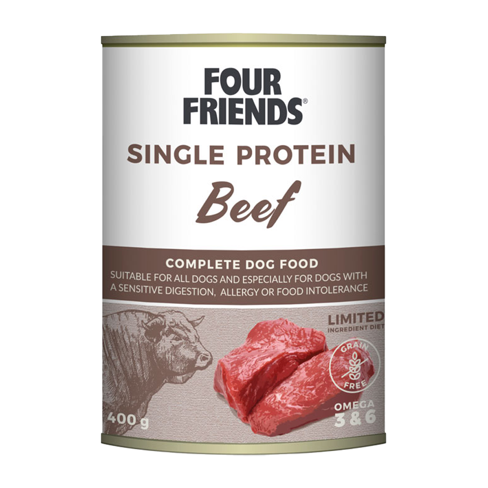 FourFriends Hundefutter Rindfleisch Dose – 400 g