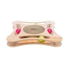 Aktivitätsspielzeug mit austauschbarem Kartonklotz Holz – 35 x 4 x 35 cm