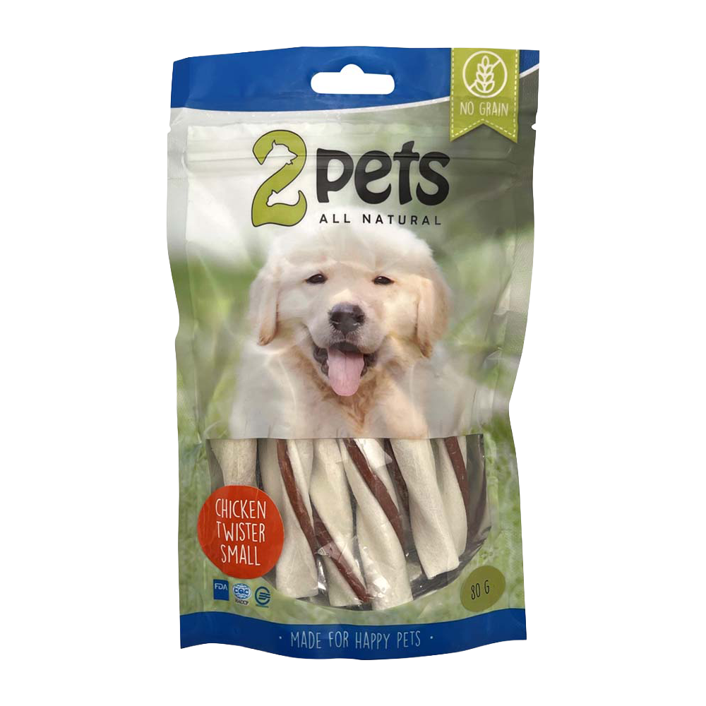 2PETS Tuggtwister M Hähnchenfilet Small – 80 g