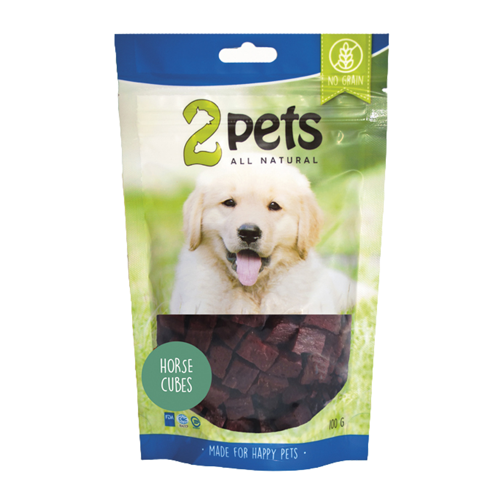 2PETS Dogsnack Horse Cubes – 100 g