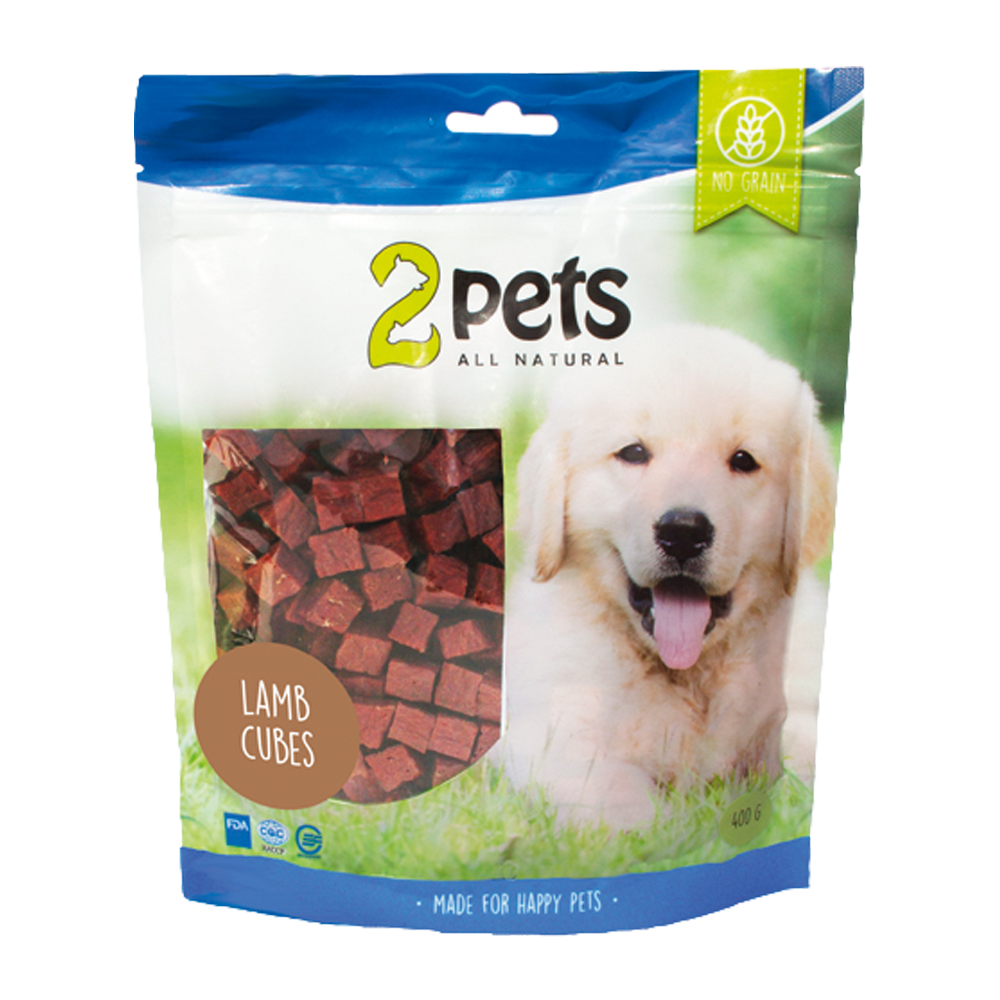 2PETS Dogsnack Lamb Cubes – 400 G