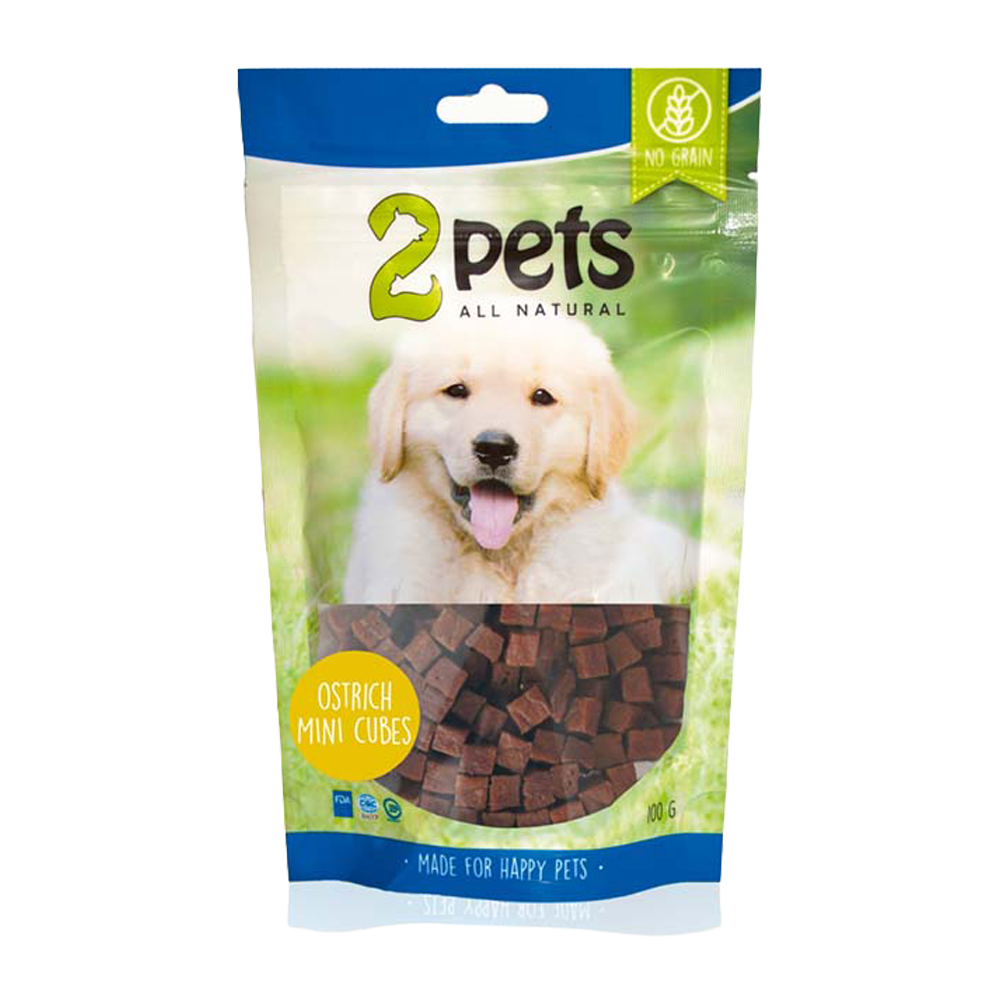 2PETS Dogsnack Strauß/Struts Minicubes