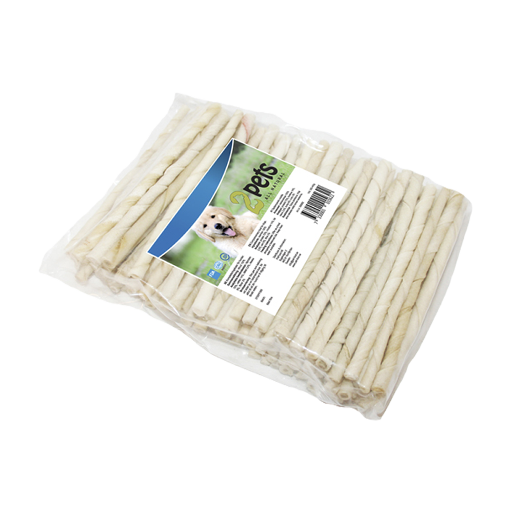 2PETS Kausnack gedreht weiß – 12 cm