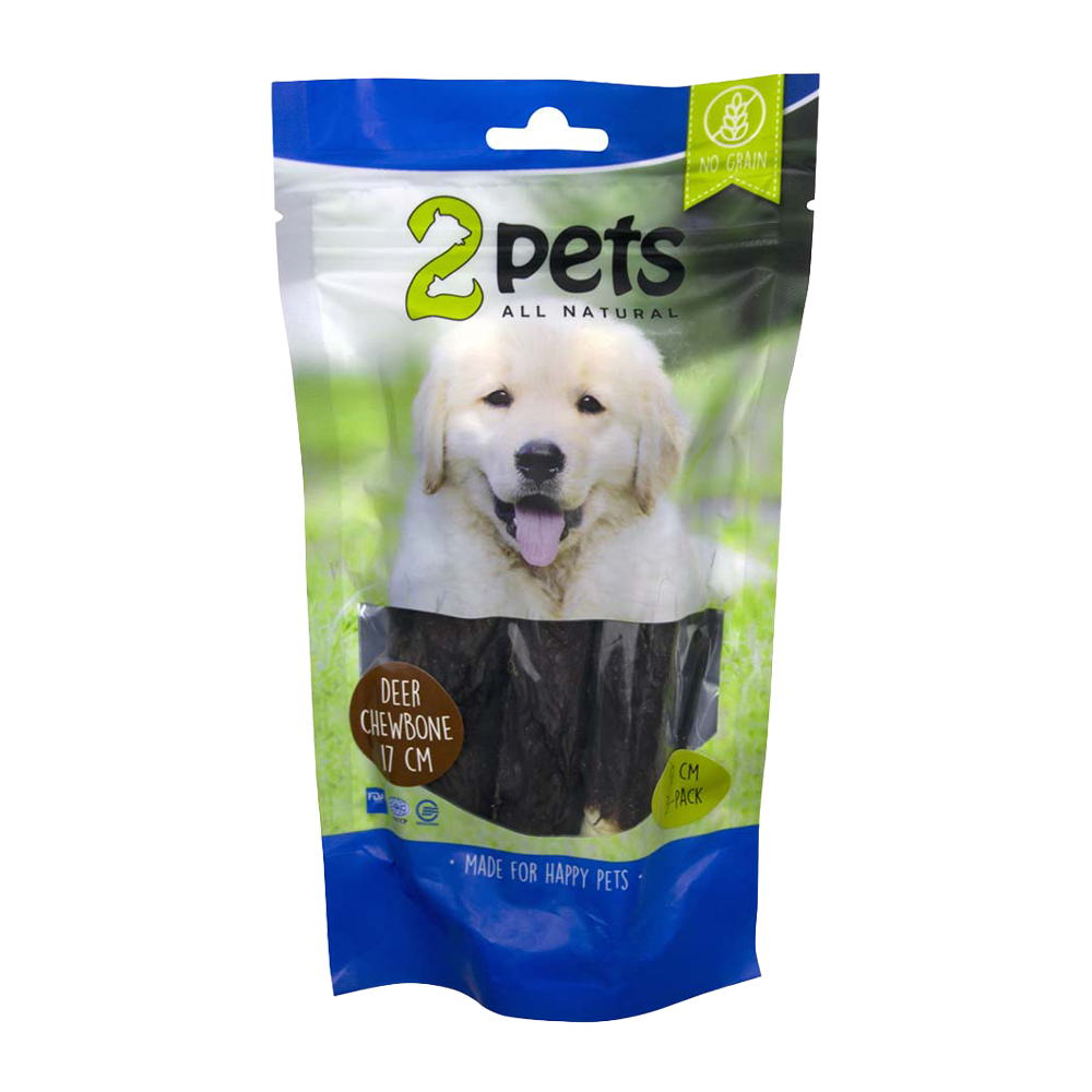 2PETS Kauspielzeug M Hirsch – 17 CM – 3ER-PACK