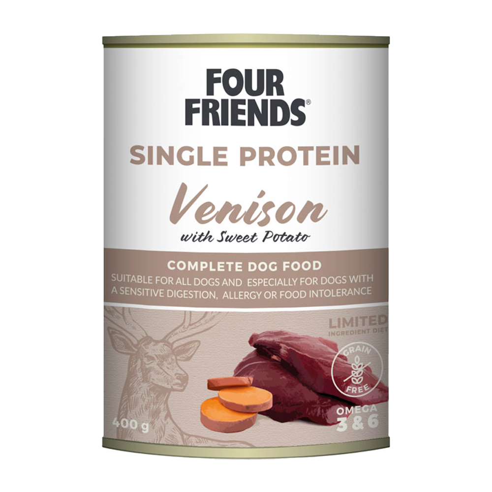 FourFriends Hundefutter Wild & Süßkartoffel Dose – 400 g
