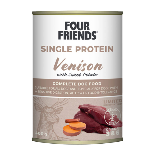 FourFriends Hundefutter Wild & Süßkartoffel Dose – 400 g