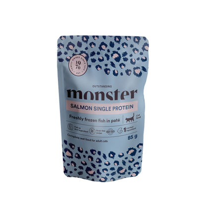 Monster Cat Pouches Adult Lachs 85 g (8er-Pack)