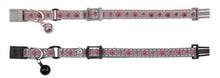 Junior Halsband Blumenmotiv Reflex Schnellverschluss Glöckchen Nylon Blau