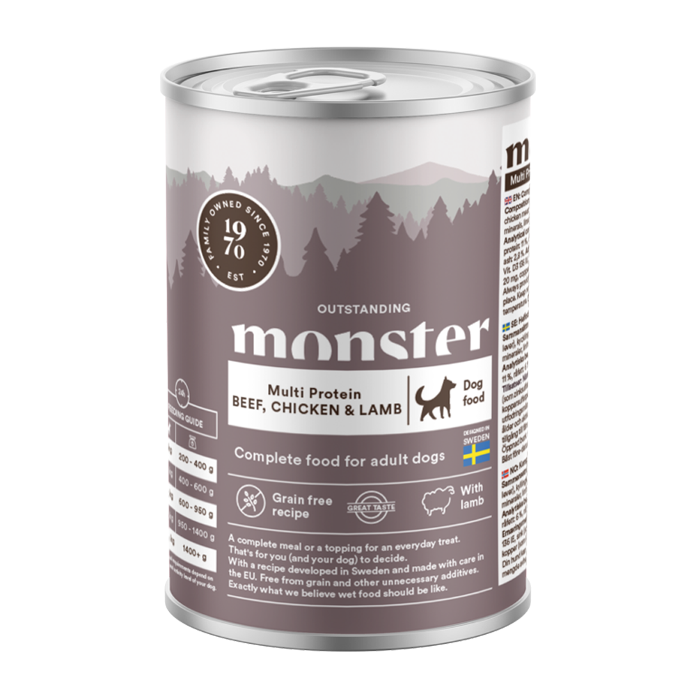 Monster Dog Multi Beef/Chick/Lamb Burk – 400 g