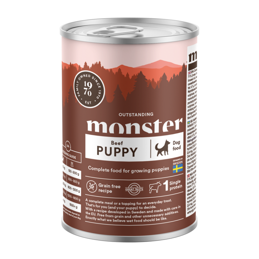 Monster Dog Puppy Beef Burk – 400 g