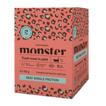 Monster Cat Pouches Adult Beef 85 g (8er-Pack)