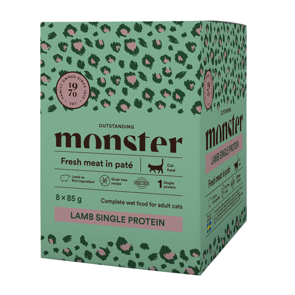 Monster Cat Pouches Adult Lamb 85 g (8er-Pack)