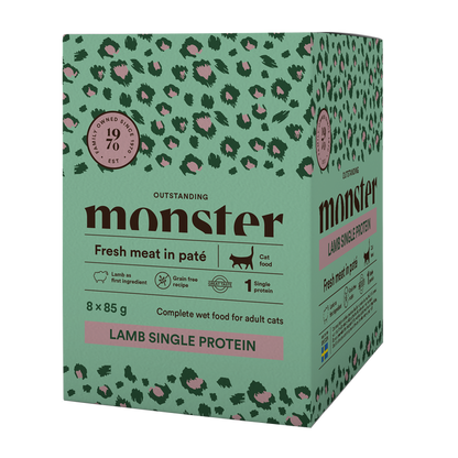 Monster Cat Pouches Adult Lamb 85 g (8er-Pack)