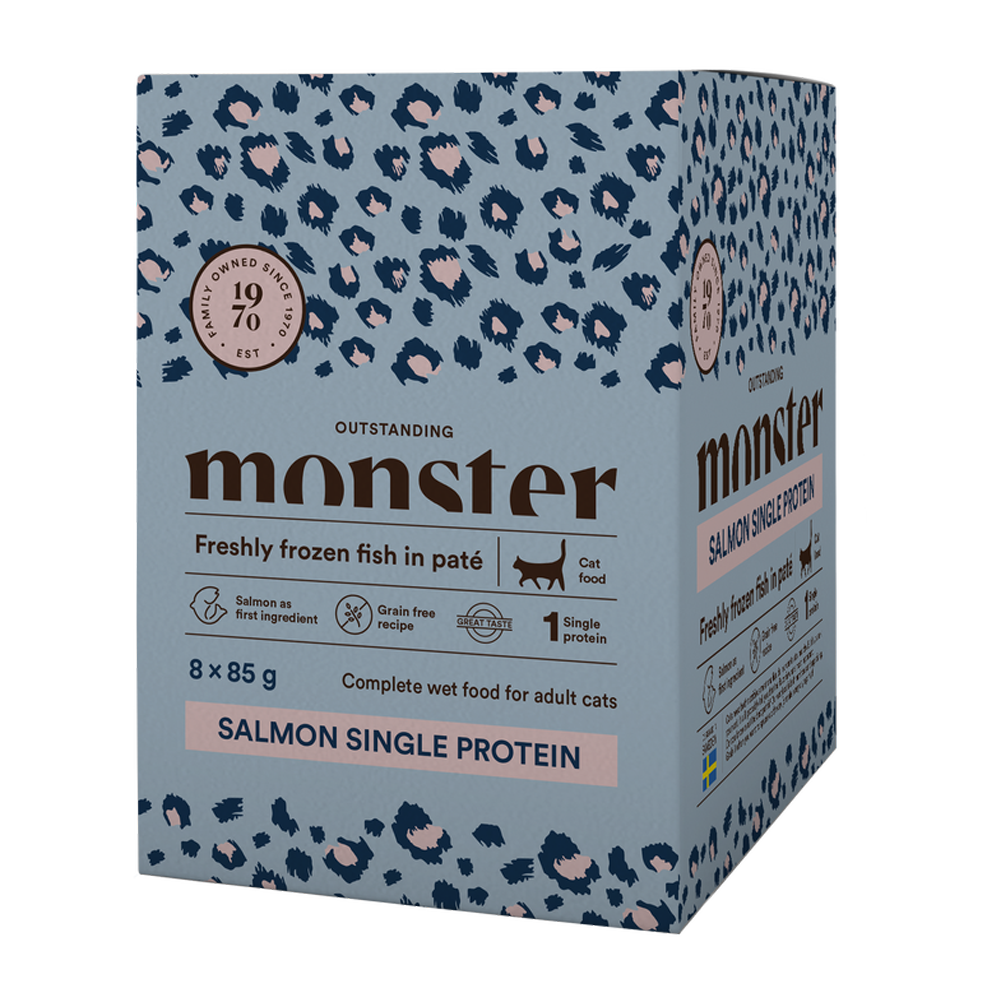 Monster Cat Pouches Adult Lachs 85 g (8er-Pack)