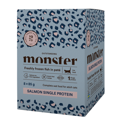 Monster Cat Pouches Adult Lachs 85 g (8er-Pack)