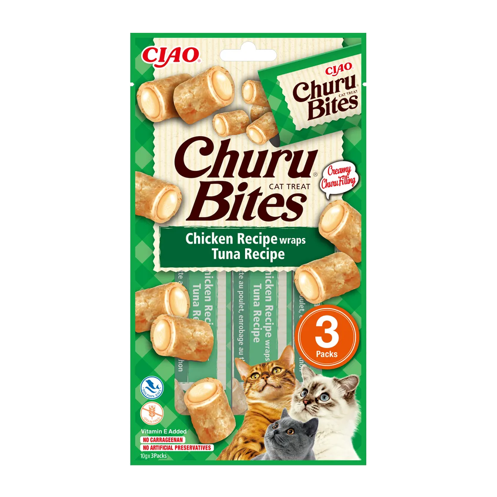 Churu Cat Bites Kyckling & Tonfisk Wrap - 3 ST | Endast 39 kr! - Zoogiganten