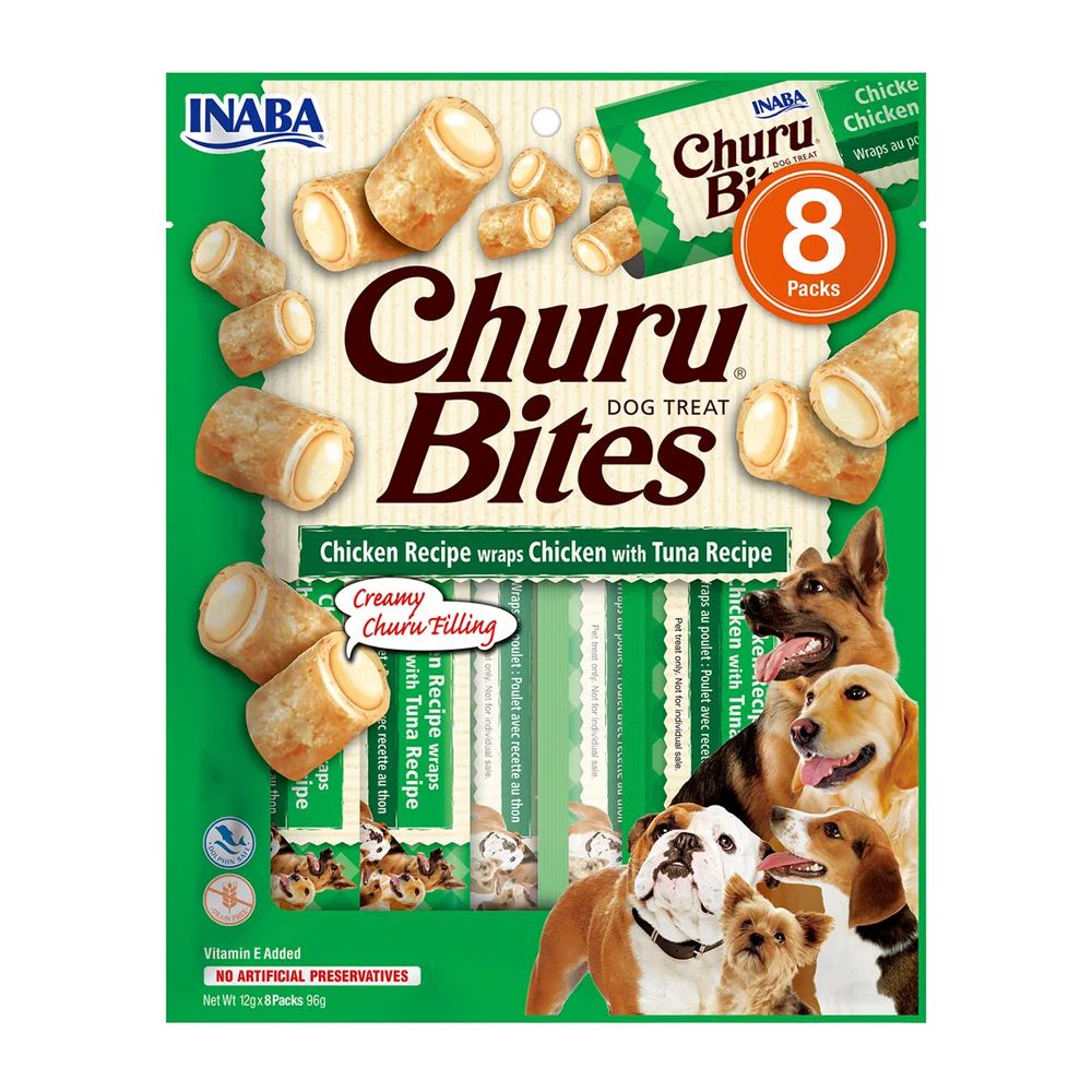 Churu Dog Bites Chicken Wraps mit Thunfisch – 8 Stück