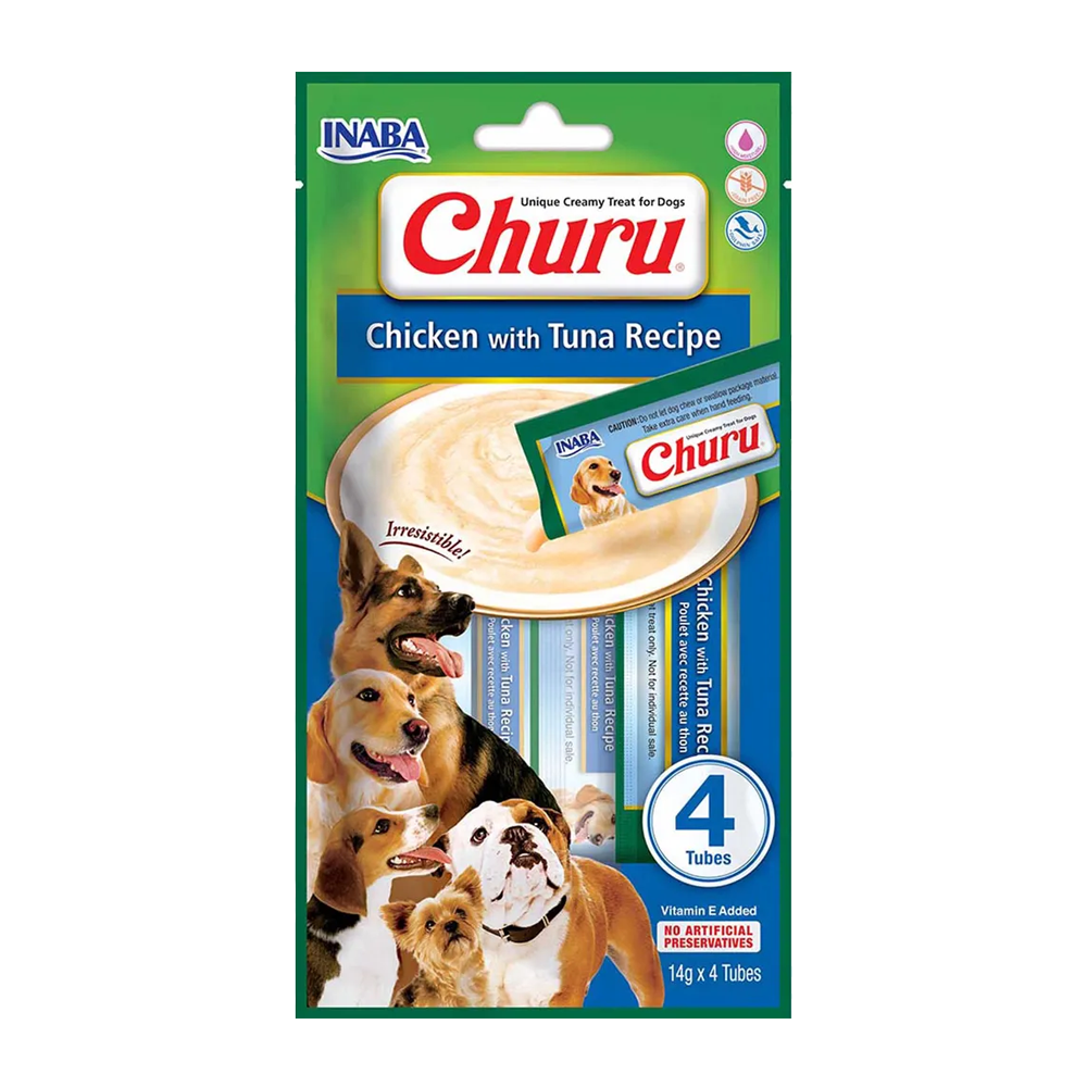 Churu Dog Chicken mit Thunfisch – 4 Stück