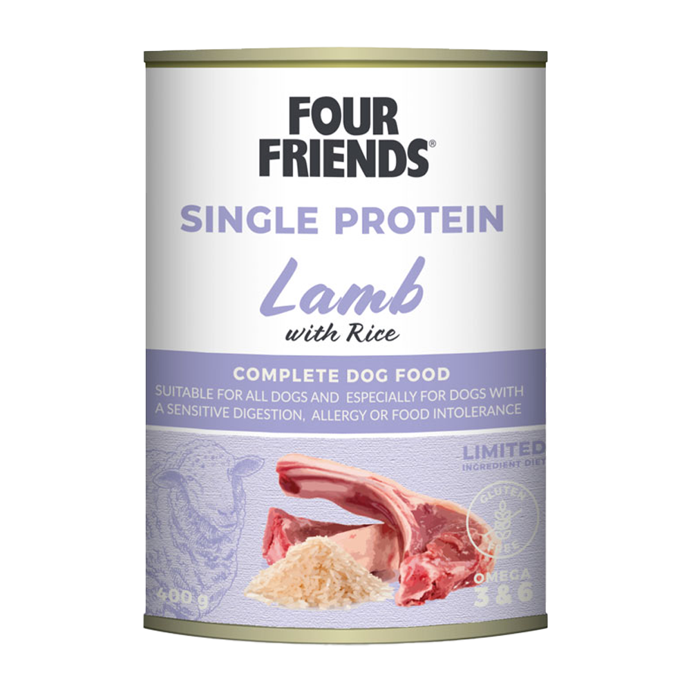 FourFriends Hundefutter Lamm & Reis Dose – 400 g