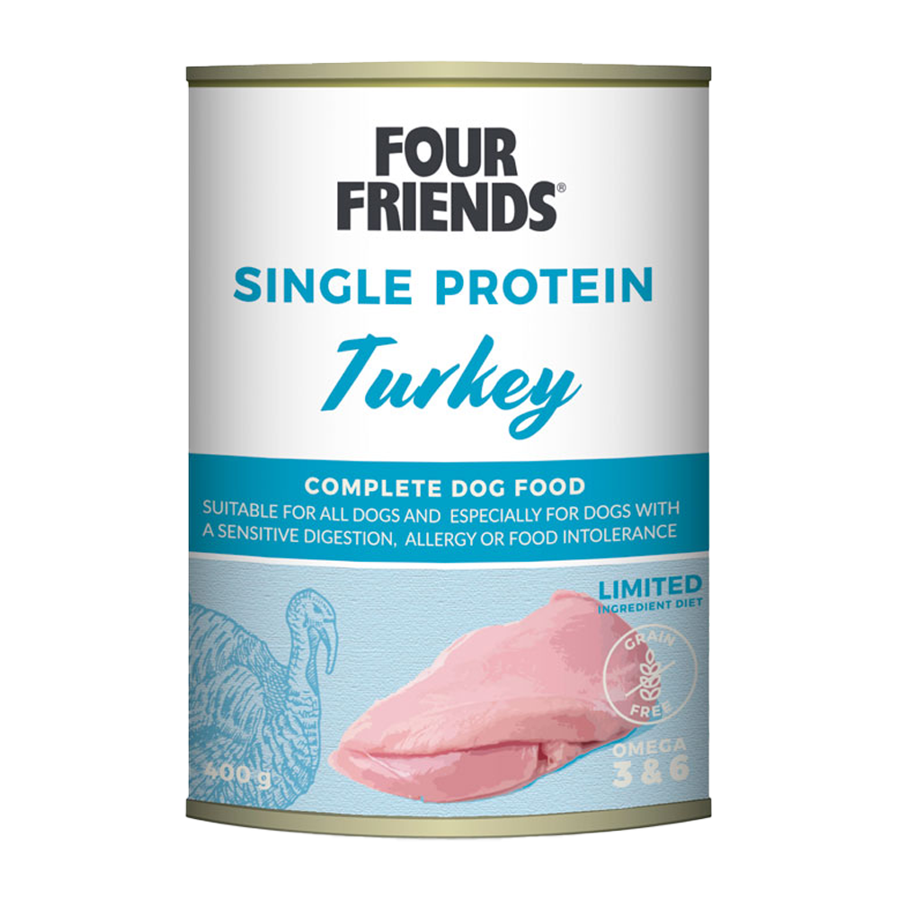 FourFriends Hundefutter Truthahn Dose – 400 g