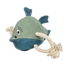 Fisch Lederspielzeug Leder/Seil – 28 cm