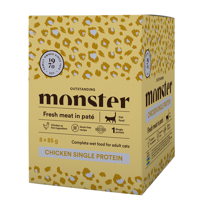 Monster Cat Pouches Adult Huhn 85 g (8er-Pack)