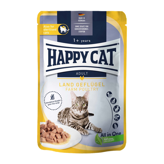 HappyCat Nassfutter/Soße, Geflügel, 85 g