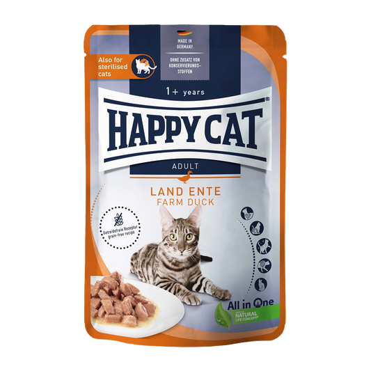 Happycat Nassfutter/Soße Ente – 85 g