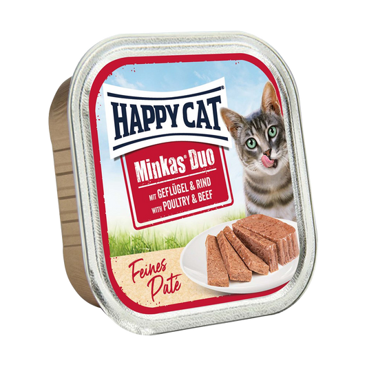 Happycat Duo Menu Pastete Geflügel & Rindfleisch – 100 g