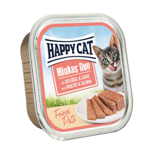 Happycat Duo Menu Pastete Geflügel & Lachs – 100 g