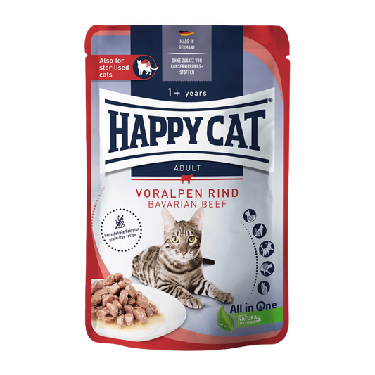 HappyCat Nassfutter/Soße, Rindfleisch, 85 g