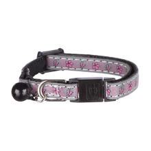 Junior Halsband Blumenmotiv Reflex Schnellverschluss Glöckchen Nylon Blau