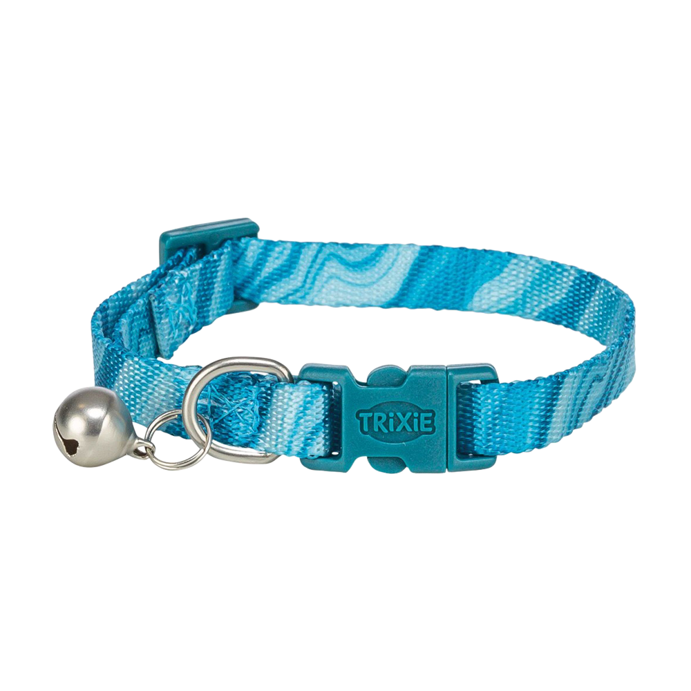 Katzenhalsband Pilzmotiv Elastisch Schnellverschluss Glöckchen Nylon Blau