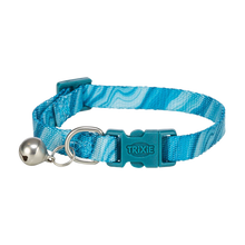 Katzenhalsband Pilzmotiv Elastisch Schnellverschluss Glöckchen Nylon Blau